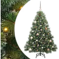vidaXL Kunstkerstboom met 150 LED met standaard Groen 150 cm PE en PVC