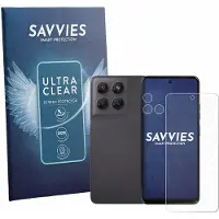 Savvies - Screenprotector voor Motorola Moto G47 (Voor+Camera) - Folie Beschermfolie transparant 18 Stuks