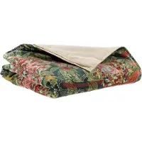 Vivaraise Decoratieve plaid Ewan - Vegetale en dierlijke motieven, 135 x 200 cm, Katoen fluweel en polyester