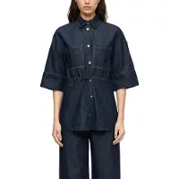 Comma Blouse donkerblauw