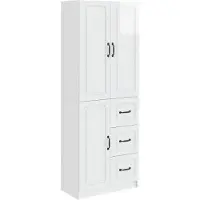 vidaXL Kast Set 2 st Hoogglans Wit Bewerkt hout