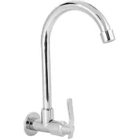 Aura Keukenkraan Wandmontage - Wandkraan - Wandkraan Keuken - RVS - Makkelijk Draaibaar - Zilver - 16cm x 14cm x 26cm; 0.04 kg