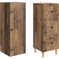 vidaXL Kast Set 2 st Bewerkt hout