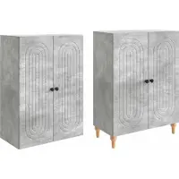 vidaXL Kast Set 2 st Bewerkt hout