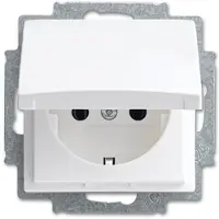 Busch Jaeger Abb Busch-Jaeger Wcd+Ra+Klep 1V +Kinderbeveiliging Inbouw Wit/Wit Balance