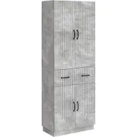 vidaXL Kast Set 2 st Betongrijs Bewerkt hout