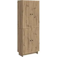 vidaXL Kast Set 2 st Artisanaal eiken Bewerkt hout