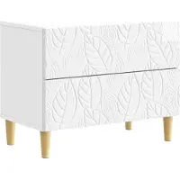 vidaXL Nachtkastje Hoogglans Wit 62 x 34,5 x 48 cm Bewerkt hout