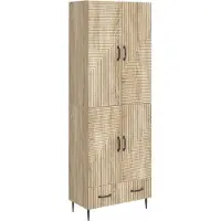 vidaXL Kast Set 2 pcs 66 x 34,5 x 95 cm Bewerkt hout