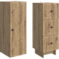 vidaXL Kast Set 2 st Bewerkt hout