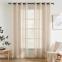 Unyqoos Stijlvolle Transparante Gordijnset met Lichte Textuur voor Slaapkamer en Woonkamer