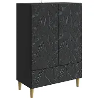 vidaXL Dressoir Zwart 66 x 34,5 x 95 cm Bewerkt hout