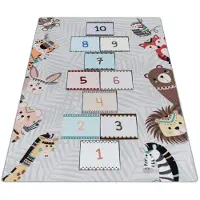 Muratap Play vloerkleed kinderkamer hinkelen laagpolig 80x120 cm