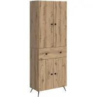 vidaXL 2 st Artisanaal eiken