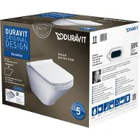 Duravit Durastyle Closet Wand set inclusief Zitting Rimless 37x54 cm Wit