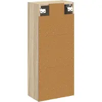 vidaXL Wandgemonteerde wastafelmeubel Sonoma Eiken 35 x 20 x 81 cm