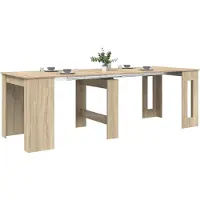 vidaXL Eettafel 240 x 85 x 75 cm Bewerkt hout Sonoma Eiken Rechthoekig