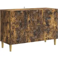 vidaXL Dressoir, gerookt eikenfineer, 89 x 34,5 x 60 cm, houtvezelplaat