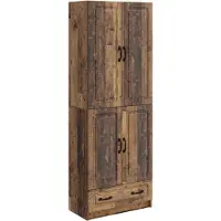 vidaXL Kast Set 2 pcs Oud hout Bewerkt hout