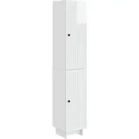 vidaXL Kast Set 2 st Hoogglans Wit Bewerkt hout