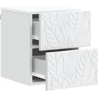vidaXL Muurbevestigde Nachttafel 2 st Wit 34,5 x 33 x 40 cm