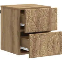 vidaXL Muurbevestigde Nachttafel Artisanaal eiken 34,5 x 33 x 40 cm