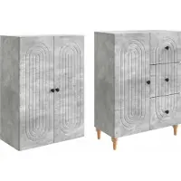 vidaXL Kast Set 2 st Bewerkt hout