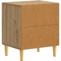 vidaXL Nachtkastje Artisanaal eiken 43 x 34,5 x 50 cm Bewerkt hout