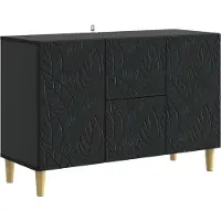 vidaXL Dressoir Zwart 89 x 34,5 x 60 cm Bewerkt hout