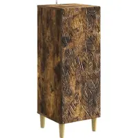 vidaXL Dressoir Gerookt eiken 33 x 34,5 x 90 cm Bewerkt hout