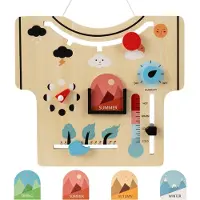 Northix Montessori houten kalender - seizoenen, weer, fasen van de maan