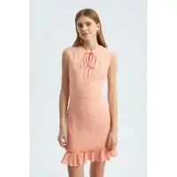 Hiccups for Kids Ronde Hals Touwstrik Rimpel Mouwloze Mini Jurk