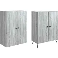 vidaXL Kast Set 2 st Grijs Sonoma Bewerkt hout