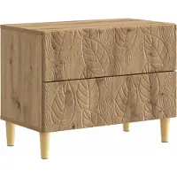 vidaXL Nachtkastje Artisanaal eiken 62 x 34,5 x 48 cm Bewerkt hout