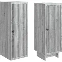 vidaXL Kast Set 2 st Grijs Sonoma Bewerkt hout