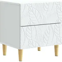 vidaXL Nachtkastje 2 pcs Wit 43 x 34,5 x 48 cm Bewerkt hout