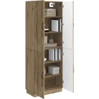 vidaXL Kast Set 2 st Artisanaal eiken Bewerkt hout