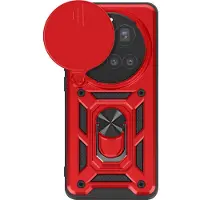 Mayaxess Hoesje voor Xiaomi 15 Ultra Ringsteun met camerabescherming, Rood