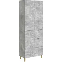 vidaXL , 2 stuks, betonkleur