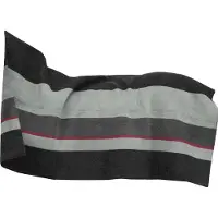 Kentucky Horsewear Horsewear - Kentuckt Horsewear - Fleecedeken - Heavy - Square Stripes - Zwart/Grijs - 140x120cm