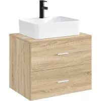 vidaXL Badkamer wastafel met kraan en afvoer Matte Zwart