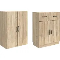 vidaXL Kast Set 2 st Sonoma Eiken Bewerkt hout
