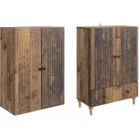 vidaXL Kast Set 2 st Bewerkt hout