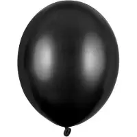 Party Deco Metallic Ballonnen Zwart - 50 Stuks
