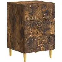 vidaXL Nachtkastje Gerookt eiken 43 x 39,5 x 66,5 cm Bewerkt hout