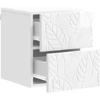 vidaXL Muurbevestigde Nachttafel Hoogglans Wit 34,5 x 33 x 40 cm