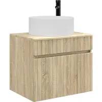 vidaXL Wandgemonteerde Badkamerkast Sonoma Eiken 59 x 44,5 x 50 cm