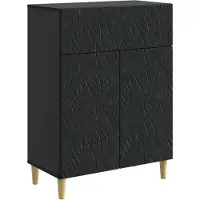 vidaXL Dressoir Zwart 66 x 34,5 x 90 cm Bewerkt hout