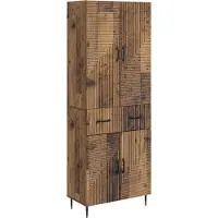 vidaXL Kast Set 2 st Oud hout Bewerkt hout