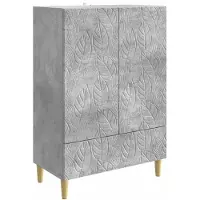 vidaXL Dressoir Betongrijs 66 x 34,5 x 95 cm Bewerkt hout